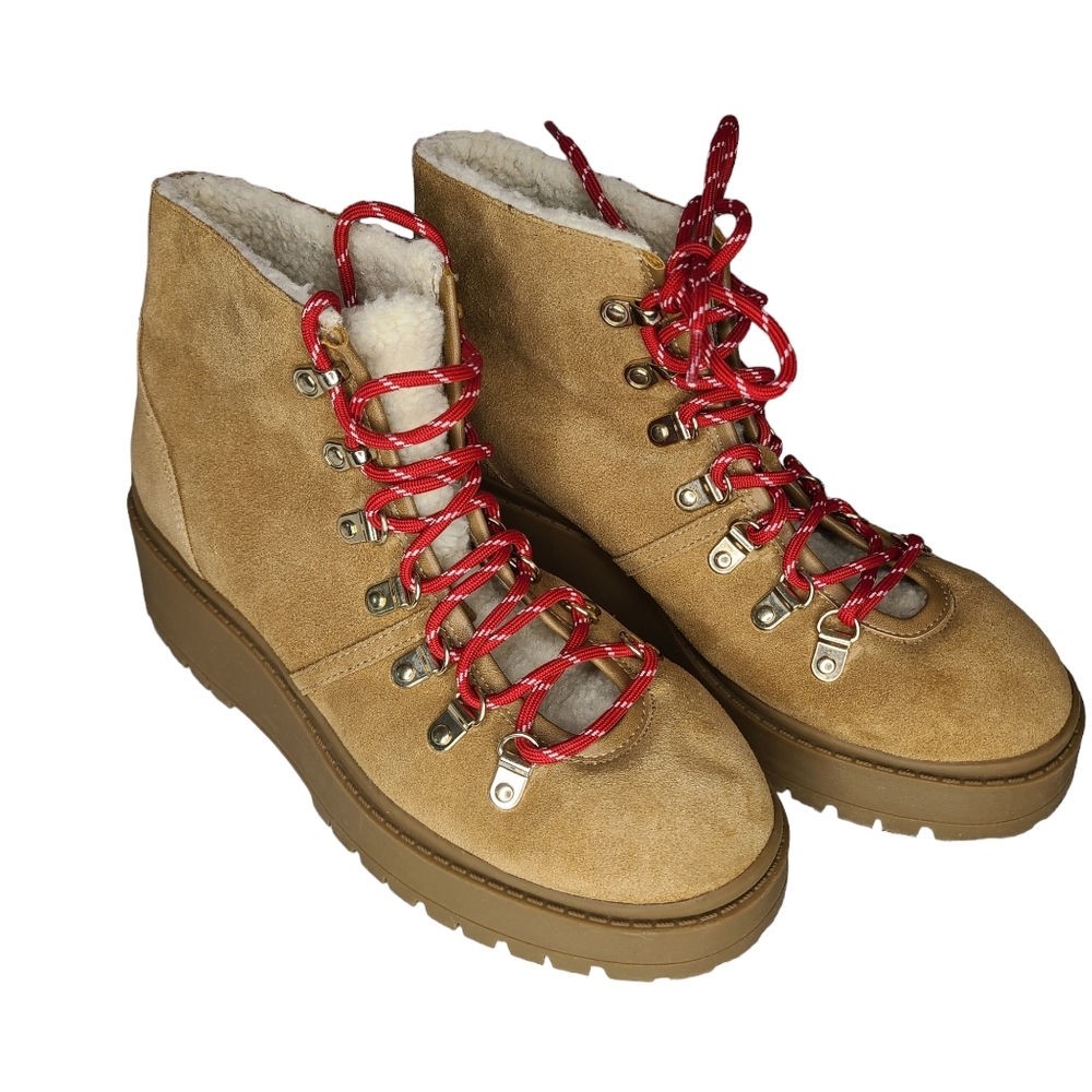 NWT AQUA Women's Miranda Hiker Boots Size 9 Cognac